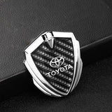 Toyota Shield Carbon Fiber Car Side Window Sticker Emblem Badge Decal