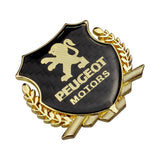 Peugeot Metal Carbon Fiber Car Rear Sticker Shield Trunk Emblem Badge Decal