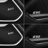 4pcs/set BMW Power Performance X6 E92 E87 G30 Metal Car Stereo Sticker Auto Audio Emblem Decal