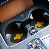 2pcs/set Chevrolet Logo PVC Waterproof Car Water Coaster