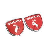 2pcs Volvo Moose Deer Logo Metal Car Rear Sticker Decal Emblem Badge