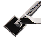 10.9x2.7cm Audi Supercharged Logo Aluminum Alloy Car Body Sticker Nameplate Rear Emblem Badge Decal