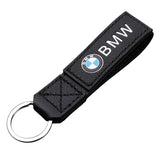 BMW PU Leather Metal Car Logo Keychain