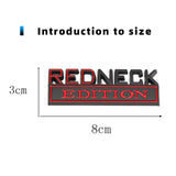 Jeep Redneck Edition Metal Car Front Grille Emblem Badge Auto Rear Sticker Decal