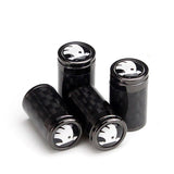 4pcs/set Skoda VRS Logo Carbon Fiber Car Air Valve Stem Cap Auto Tyre Valve Covers