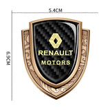Renault Metal Carbon Fiber Shield Car Rear Sticker Auto Window Emblem Badge Decal