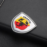 2pcs 39x39mm Abarth Shield Metal Car Window Sticker Emblem Badge Decal