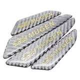 4pcs/set Honda Mugen Power Carbon Fiber Car Door Anti-Scratch Sticker Door Side Protection Bumper Strips