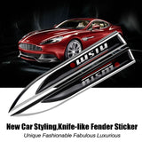 2pcs Nissan Nismo Logo Metal Car Sider Fender Sticker Emblem Badge