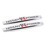 2pcs Nissan Nismo GTR Metal Car Fender Side Badge Decal Rear Emblem Sticker