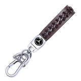 Mercedes Benz PU leather Braided Rope Car Keychain
