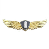 Lincoln Logo Metal Wings Car Front Hood Bonnet Center Sticker Emblem