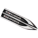 2pcs KIA Logo Metal Car Sider Fender Sticker Emblem Badge