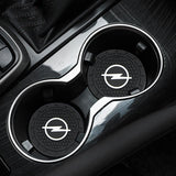 2pcs/set Opel Logo PVC Waterproof Car Water Coaster