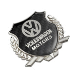VW Metal Carbon Fiber Car Rear Sticker Shield Trunk Emblem Badge Decal