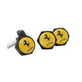 4pcs/set Ferrari Logo Stainless Steel Car License Plate Bolts
