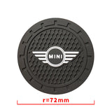 2pcs/set MINI Cooper Logo PVC Waterproof Car Water Coaster