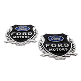2PCS Ford Metal Car Rear Sticker Shield Trunk Emblem Badge Decal