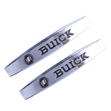 2pcs Buick Metal Car Fender Side Badge Decal Rear Emblem Sticker