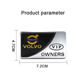Volvo VIP OWNERS Metal Car Stickers Rear Emblem Badge