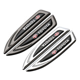 2pcs Toyota TRD Logo Metal Car Side Fender Emblem Sticker Decal