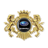 Subaru Double Lion Metal Car Rear Sticker Auto Window Emblem Badge Decal