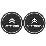 2PCS Citroen Diamond Car Water Coaster Cup Mat