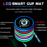 2pcs Skoda Logo Car Water Coasters 7-color LED Light Cup Mat Holder