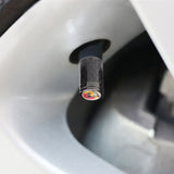4pcs/set Abarth Logo Carbon Fiber Car Air Valve Stem Cap Auto Tyre Valve Covers