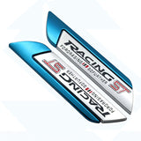 2pcs Ford RS ST Logo Metal Car Side Sticker Emblem Badge Decal Auto Body Decoration
