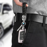 BMW PU leather Braided Rope Car Keychain