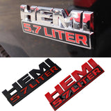 Dodge HEMI 5.7 6.4 LITER Metal/ABS Car Side Sticker Emblem Badge