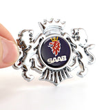 SAAB Double Lion Metal Car Rear Sticker Auto Window Emblem Badge Decal