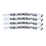 4pcs/set 9cm Audi Sline Quattro Aluminum Alloy Car Wheel Rim Tyre Sticker