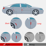4pcs/set Ford EDGE Carbon Fiber Car Door Anti-Scratch Sticker Door Side Protection Bumper Strips