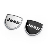 2pcs 39x39mm Jeep Shield Metal Car Window Sticker Emblem Badge Decal