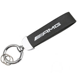 Mercedes Benz AMG PU Leather Car Logo Keychain