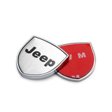 2pcs 39x39mm Jeep Shield Metal Car Window Sticker Emblem Badge Decal