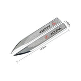 2pcs Acura Logo Metal Car Side Fender Sticker Emblem Badge