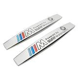 2pcs BMW M Power AC Hamann Logo Metal Car Fender Side Badge Decal Rear Emblem Sticker