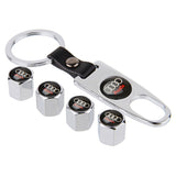4pcs/set  Audi Car Tire Valve Caps Auto Tyre Wheel Air Covers Air Caps