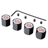 4pcs/set  Audi Car Tire Valve Caps Auto Tyre Wheel Air Covers Air Caps