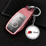 Audi Sline Logo Diamond Keychain Metal Keyring