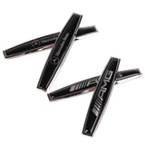 2pcs Mercedes Benz AMG Logo Metal Car Side Body Sticker Emblem Badge Decal