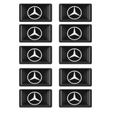 10pcs Mercedes Benz AMG Epoxy Car Armrest Button Sticker