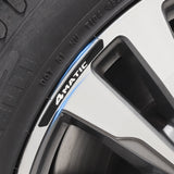 4pcs/set 9cm Mercedes Benz AMG Brabus 4 Matic Aluminum Alloy Car Wheel Rim Tyre Sticker
