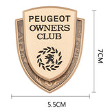 Peugeot Metal Shield Car Rear Sticker Auto Window Emblem Badge Decal