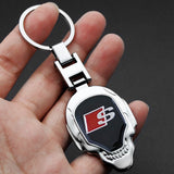 Audi Sline Skull Metal Car Keychain Key Holder