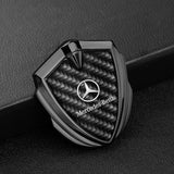 Mercedes Benz Shield Carbon Fiber Car Side Window Sticker Emblem Badge Decal