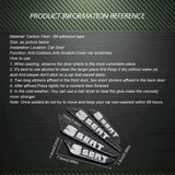 4pcs/set SEAT Carbon Fiber Car Door Anti-Scratch Sticker Door Side Protection Bumper Strips
